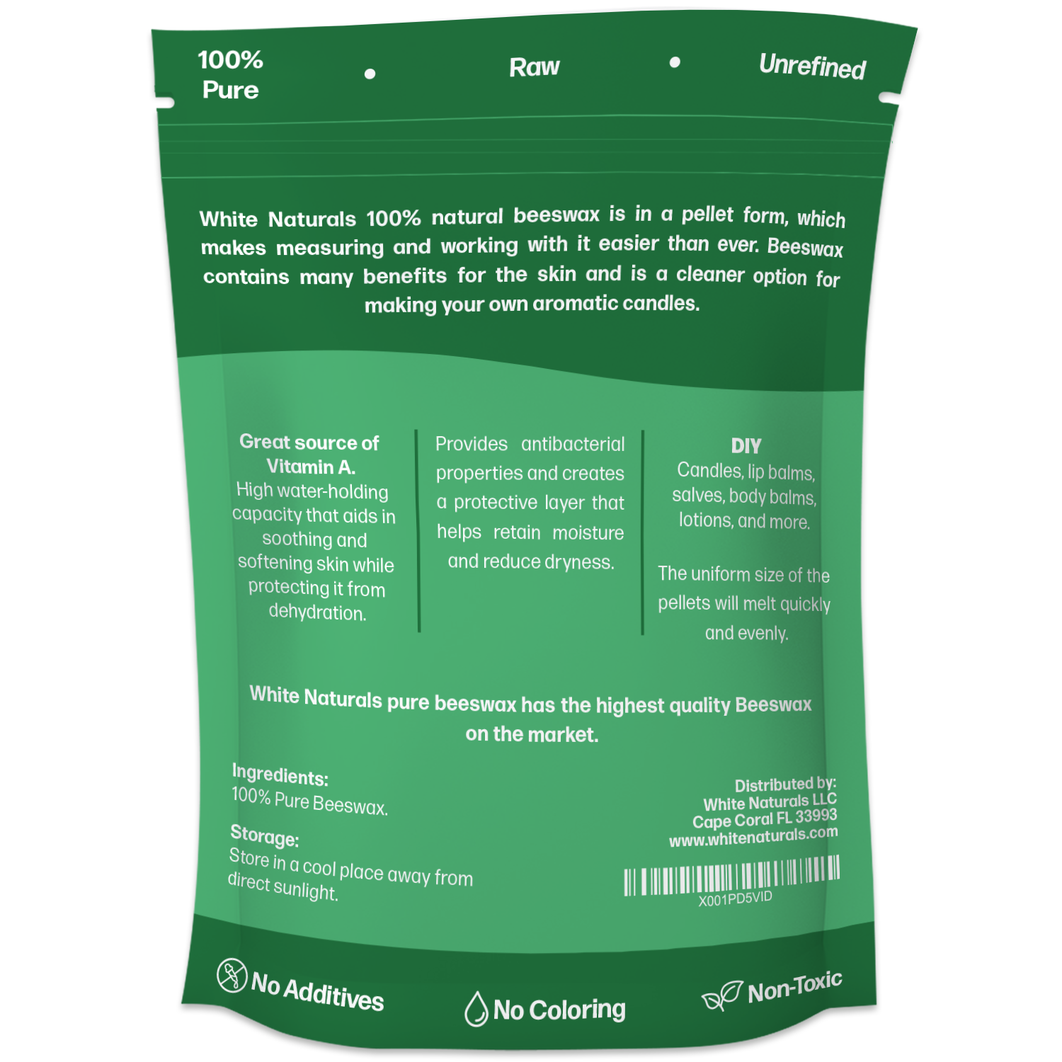 Natural Beeswax Filtered Granular, 55- Lb bags, Free shipping