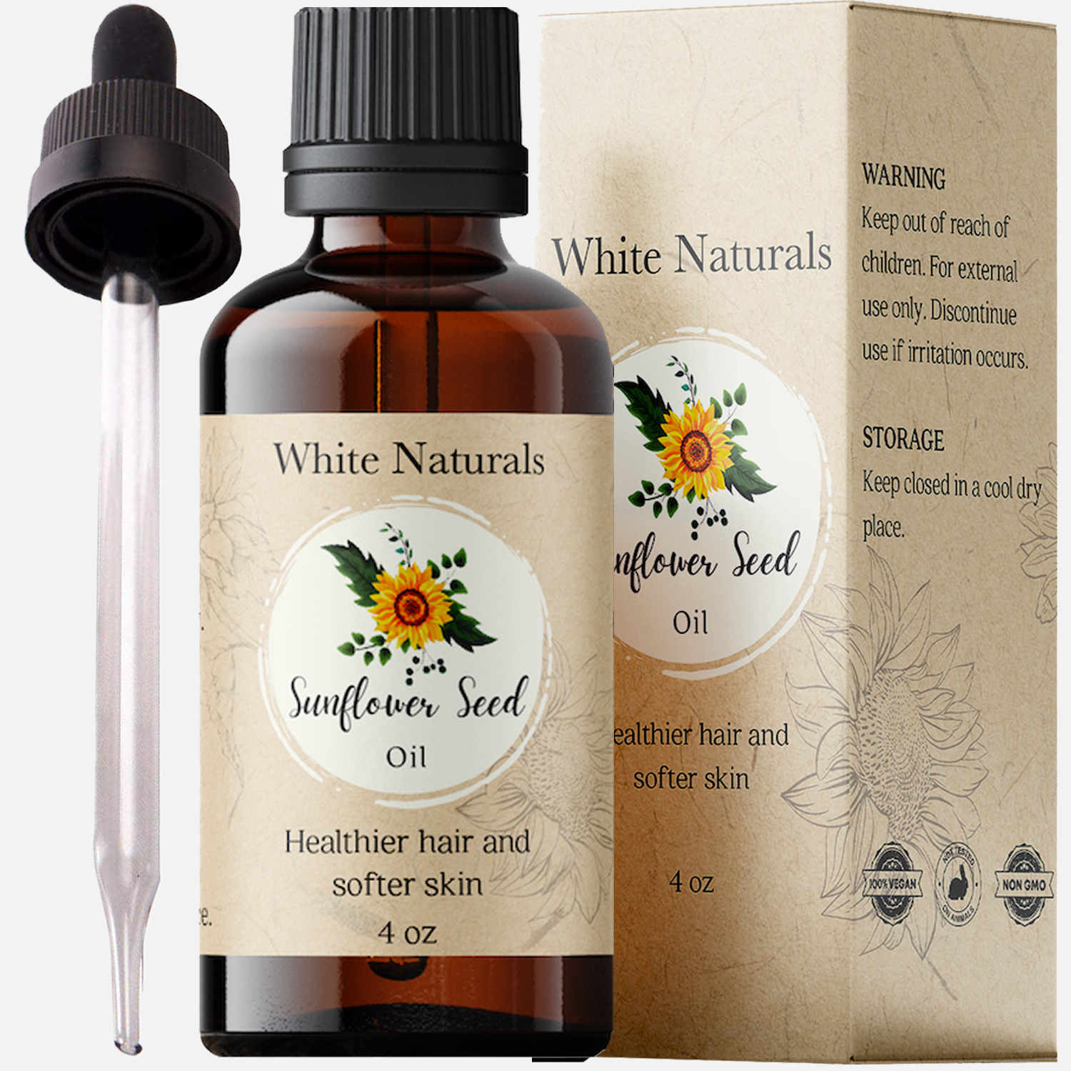 Sunflower Seed Carrier Oil - White Naturals
